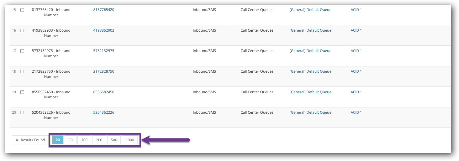 New Number per Page - Manage DIDs.png