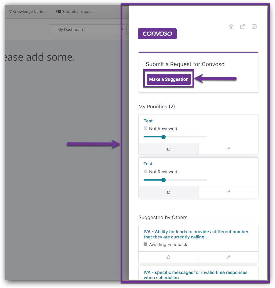 Open the Feedback Widget and Click Make A Suggestion.png