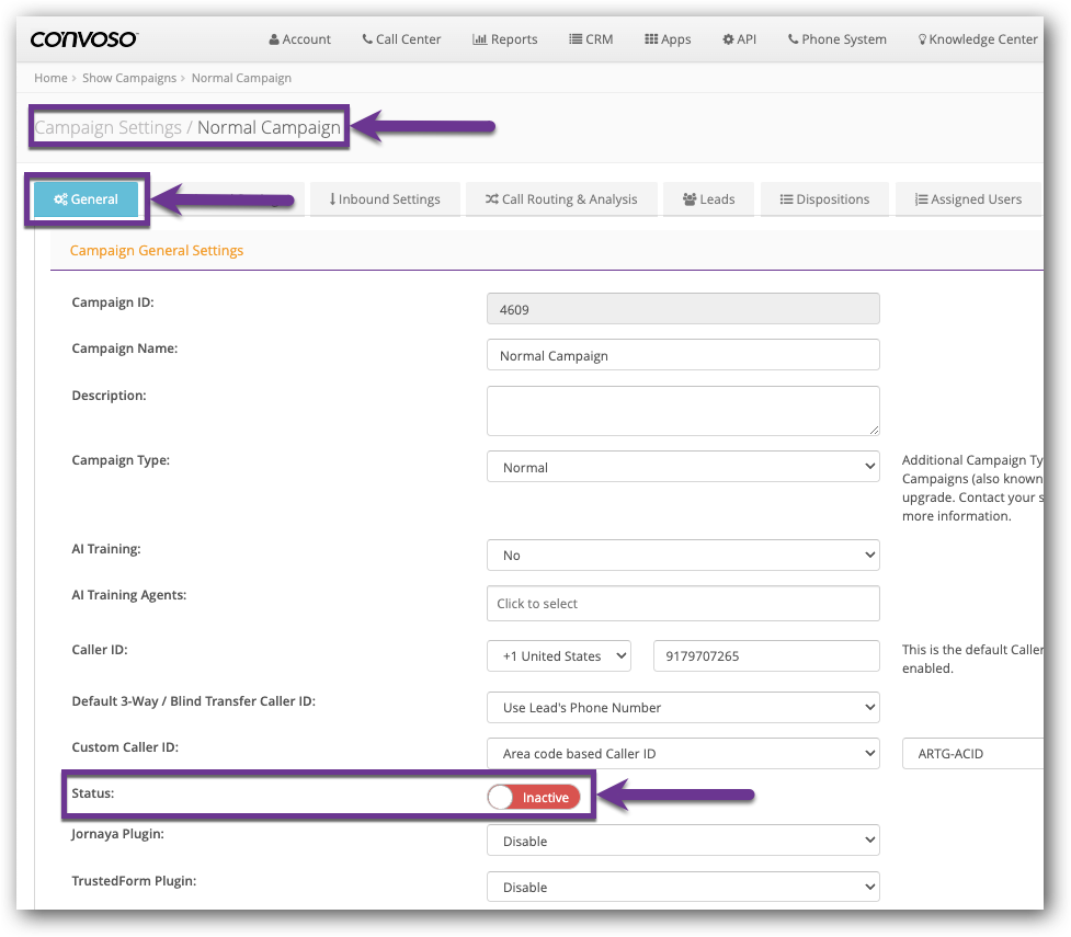 Change Campaign Status - General tab.png