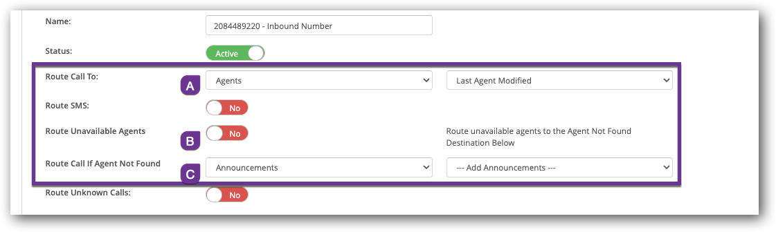 Route Call to Agents - DID Settings.png
