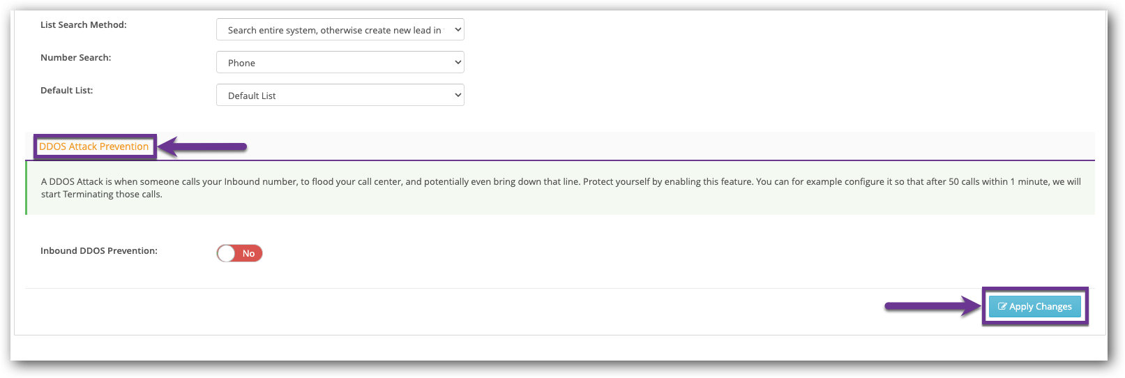 DDOS Attack Prevention and Apply Changes.png
