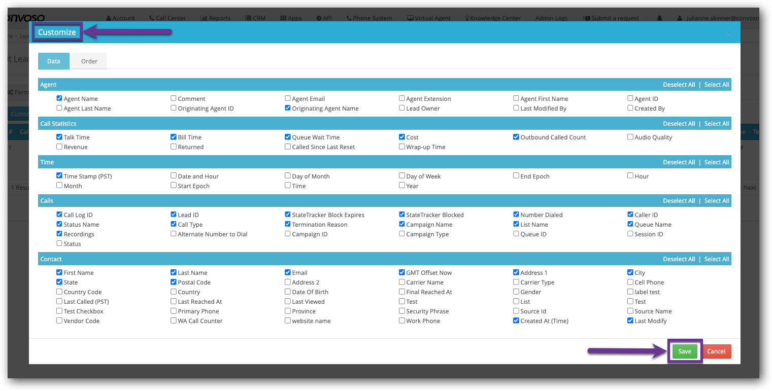 Call Logs Column Options - Edit Lead.png