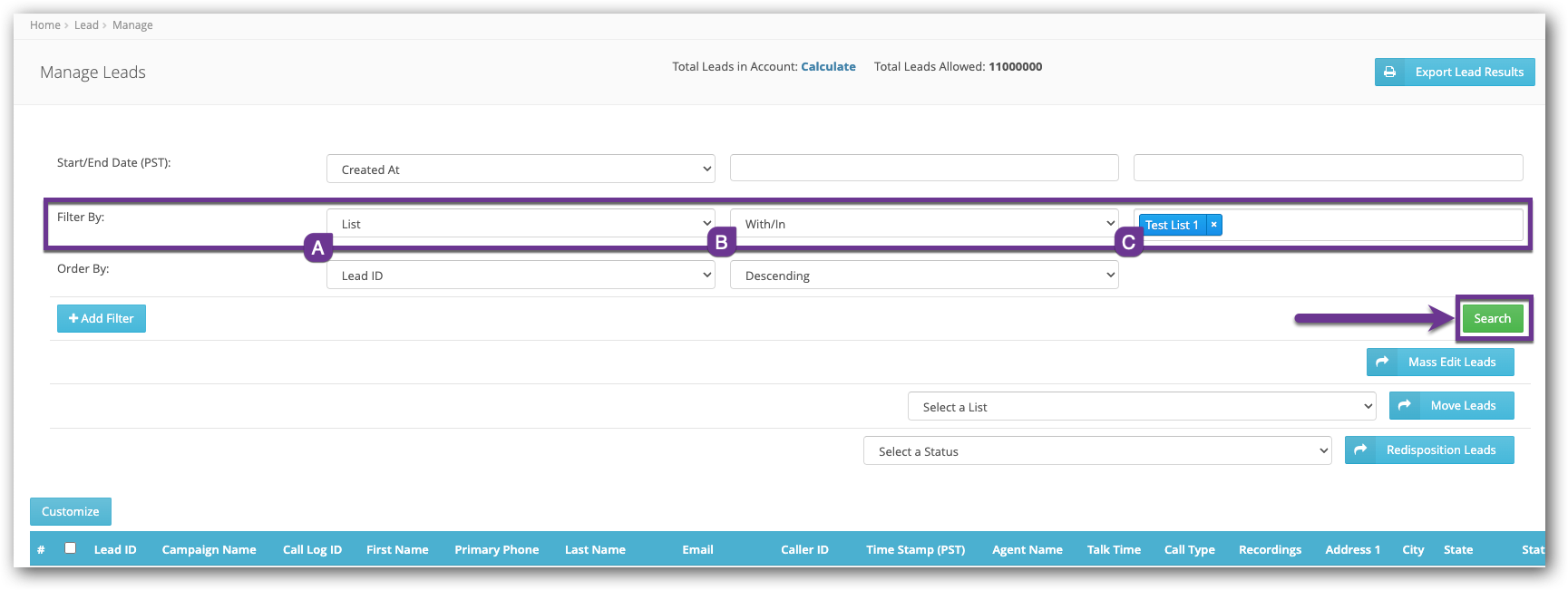 Filter By List - Manage Leads.png