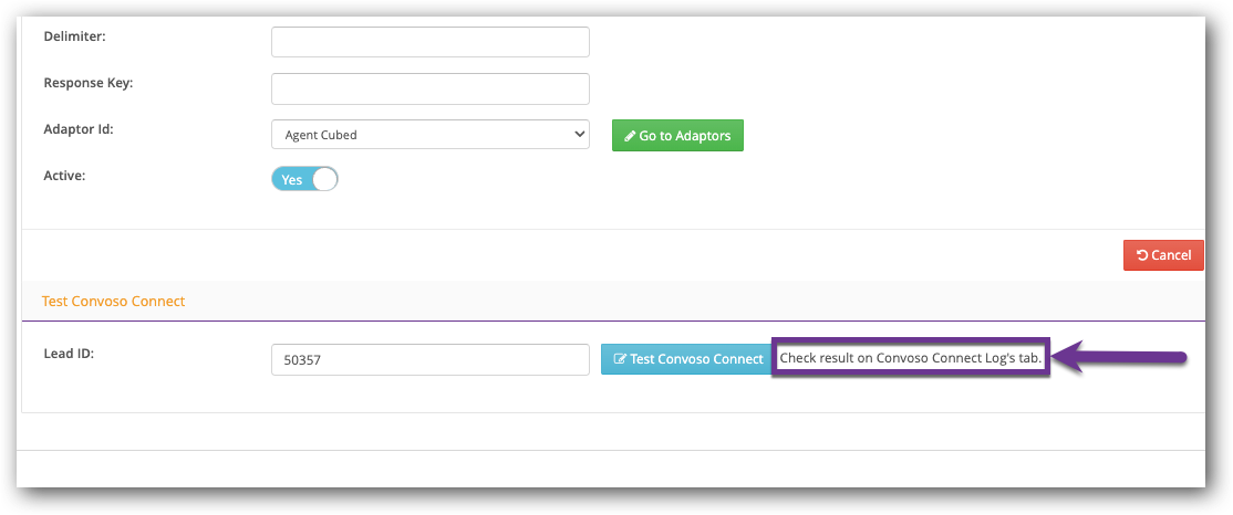 Check Test Result message - Convoso Connect.png