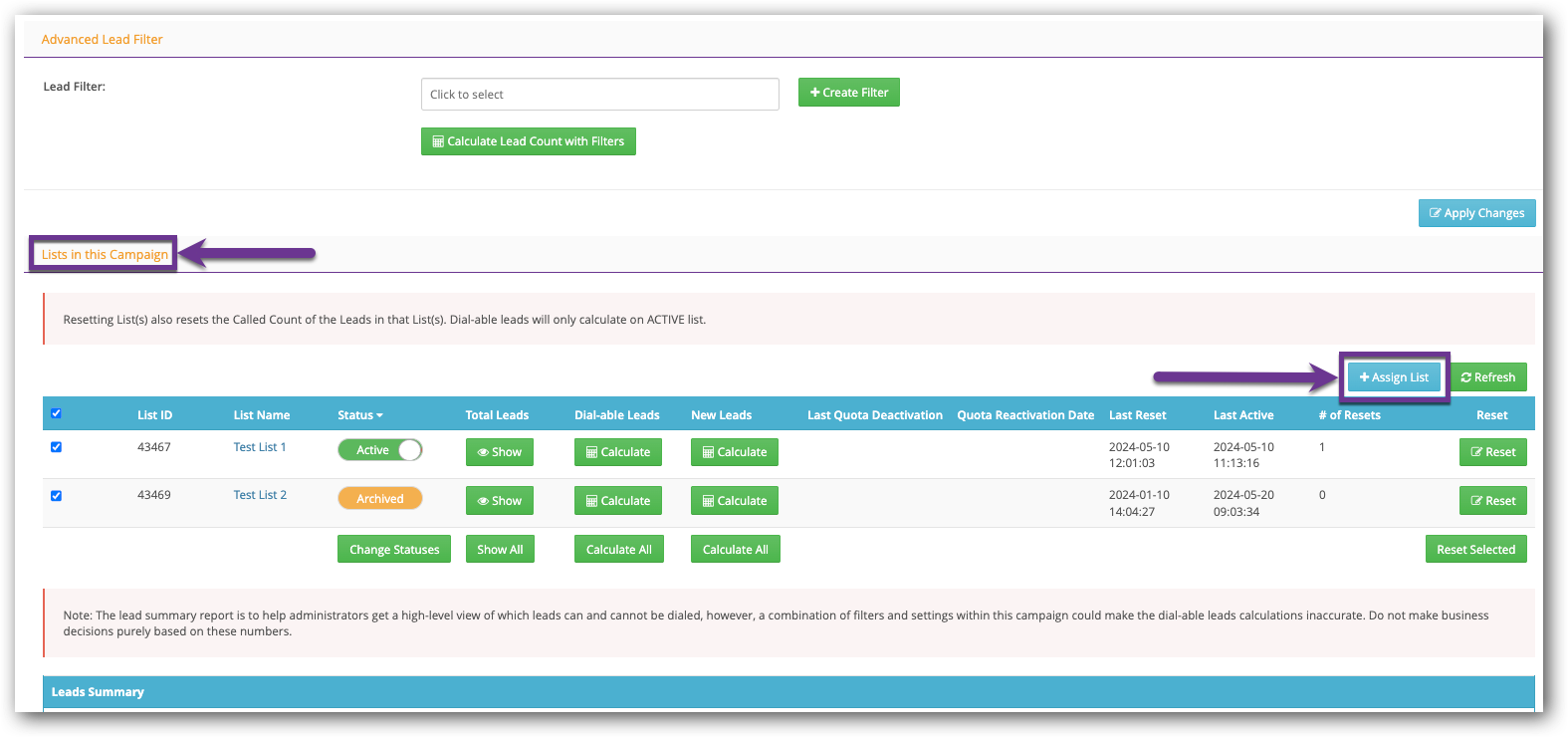 Click Assign List - Leads tab.png