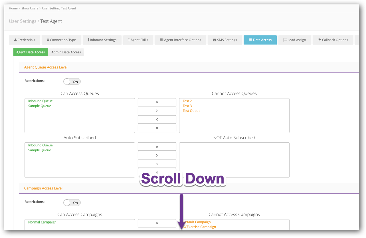 Scroll Down Data Access - User Settings.png