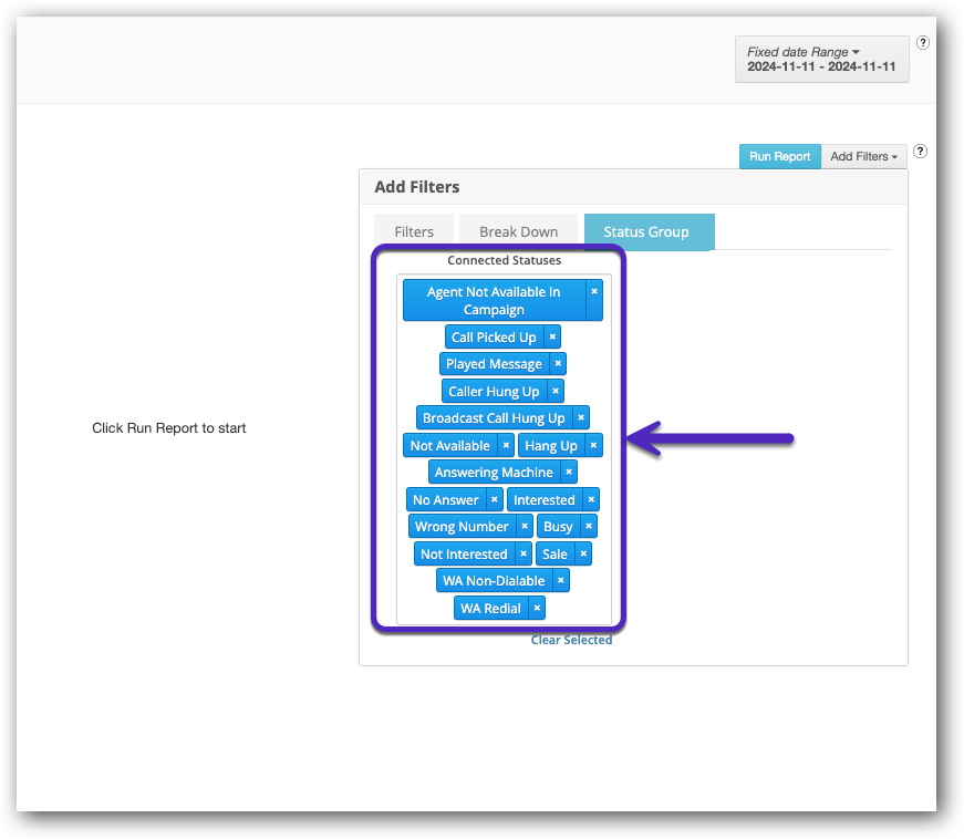 Connected Statuses - Contact Rate Report.png