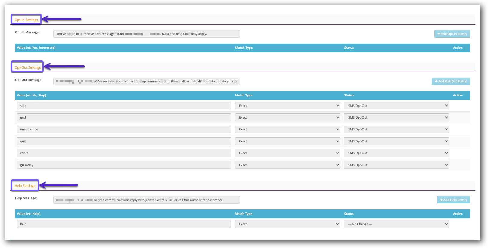 Opt-In:Out & Help Settings - SMS Campaign.png