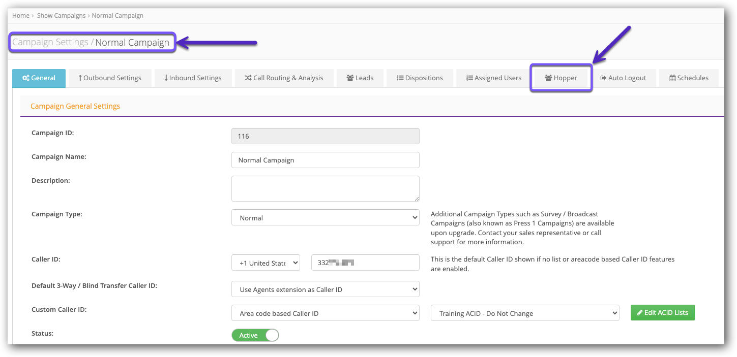Click the Hopper Tab - Camp Settings.png