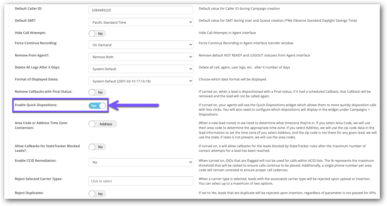 Set Enable Quick Dispo to Yes.png