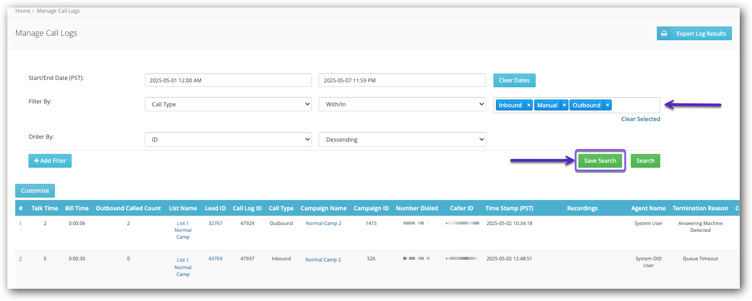 Save Search button - Call Logs.png