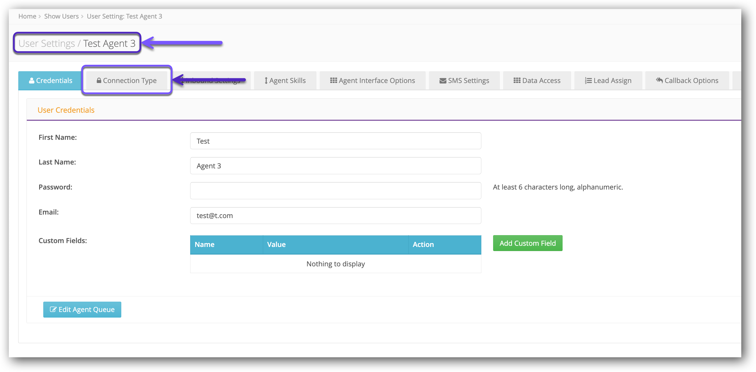 Click Connection Type tab - User.png