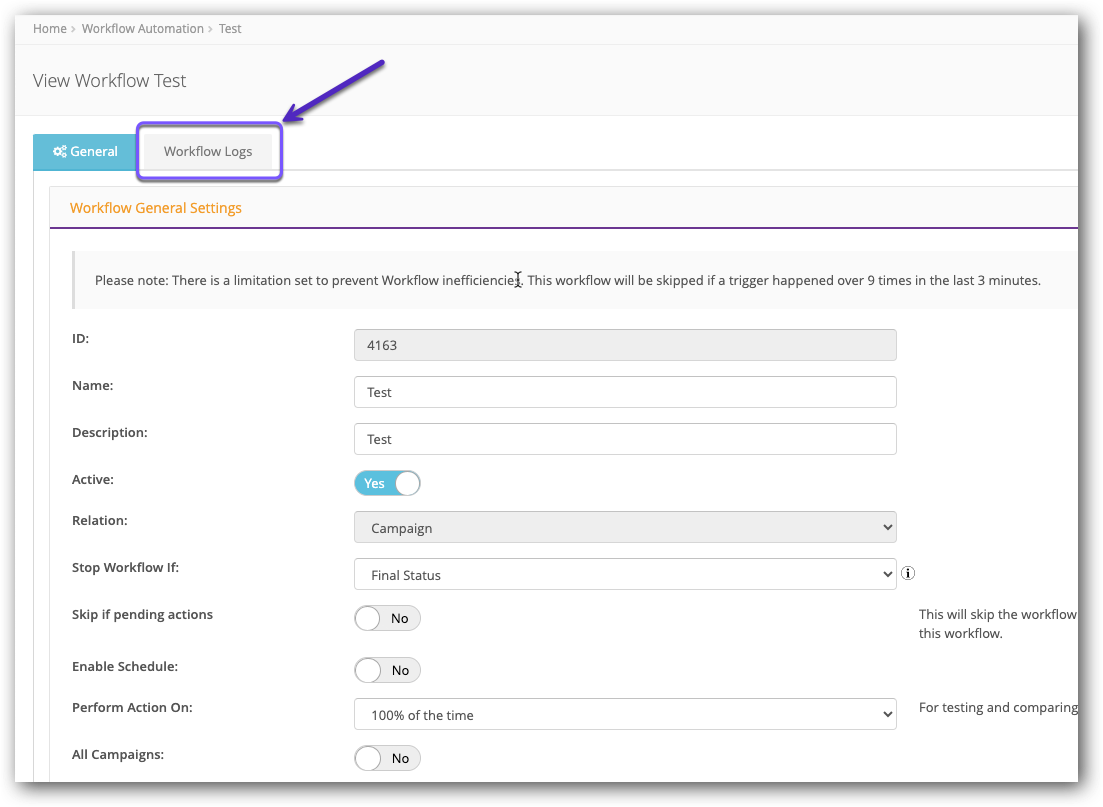 Click Workflow Logs tab.png